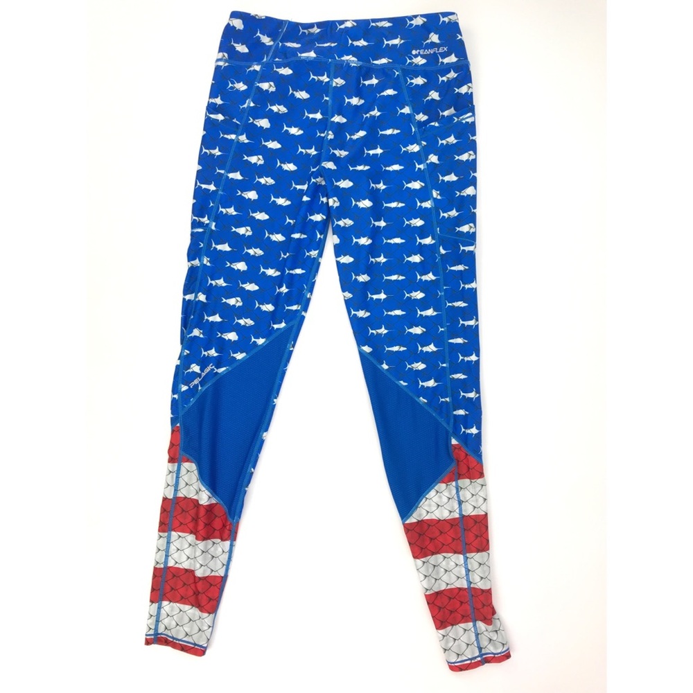 Pelagic Womens Fiji Oceanflex Americamo Leggings - Picture 6 of 8